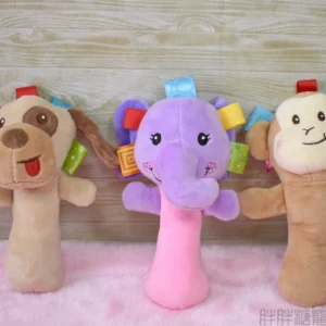 輕搖發聲動物布玩具